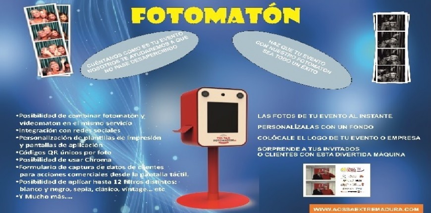 Fotomatón para eventos en Cáceres