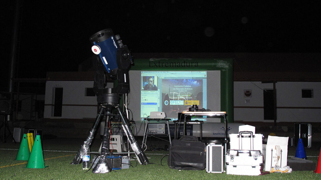 Observación nocturna de estrellas en Cáceres